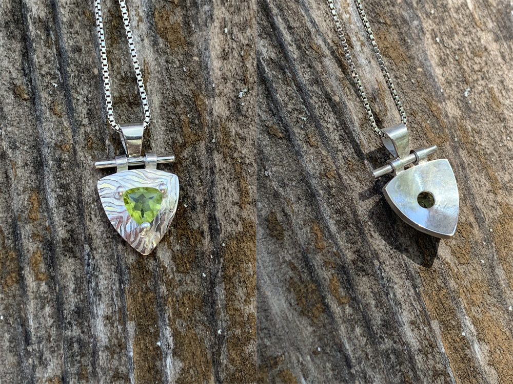 Peridot Trillion Pendant